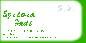 szilvia hadi business card